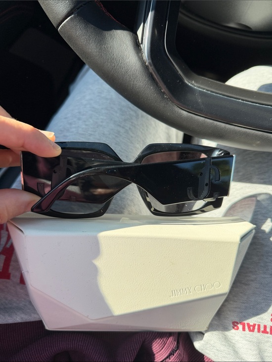 Jimmy Choo Black Oversized Square Frame Sunglasses main image 4